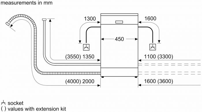 Посудомийна машина Bosch вбудована,  9 компл., F, 45см, білий