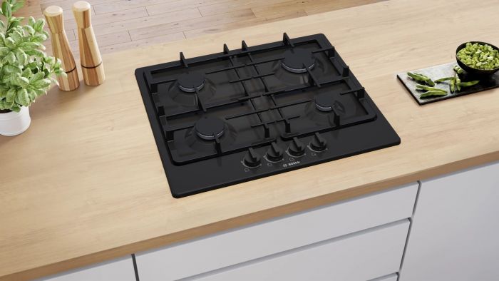 Варильна поверхня Bosch газова, 60см, чавун, чорний
