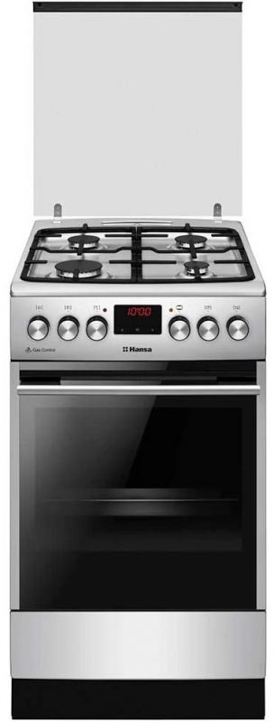Плита Hansa комбінована, 62л, 50x60см, дисплей, конвекція, чавун, нерж
