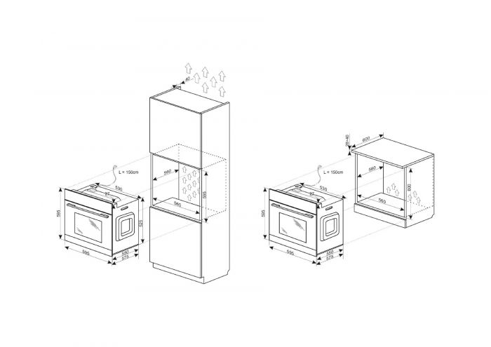 Комплект Hansa (духовка електрична + поверхня газ на склі), чорний
