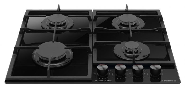 Комплект Hansa (духовка електрична + поверхня газ на склі), чорний