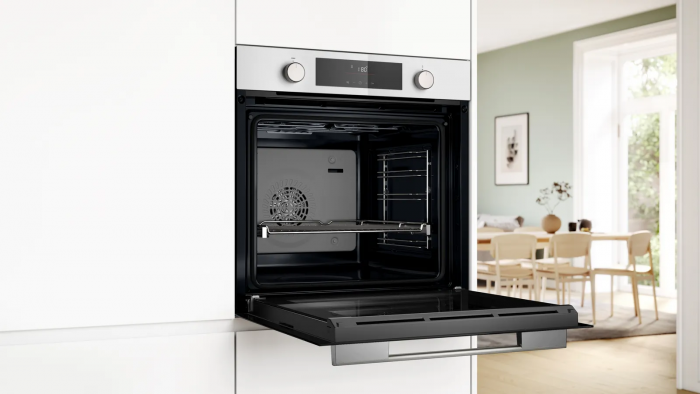 Духова шафа Bosch електрична, 76л, A, дисплей, конвекція, телескопічні направляючі,  білий