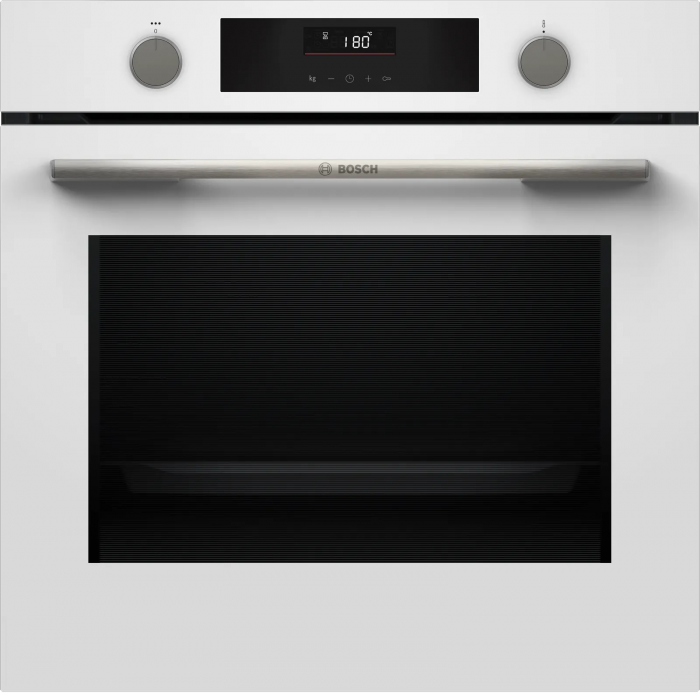 Духова шафа Bosch електрична, 76л, A, дисплей, конвекція, телескопічні направляючі,  білий