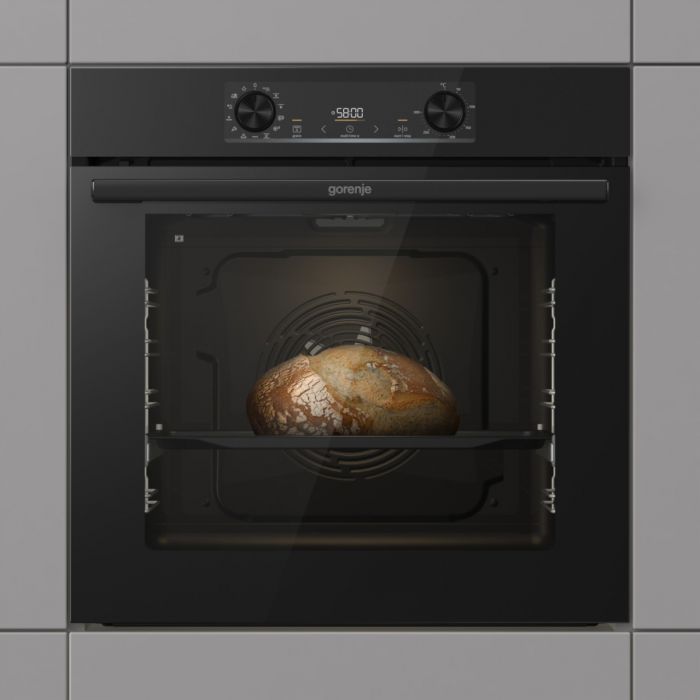 Духова шафа Gorenje електрична, 77л, A+, дисплей, IconLed, піроліз, готув. на різн рівнях, чорний