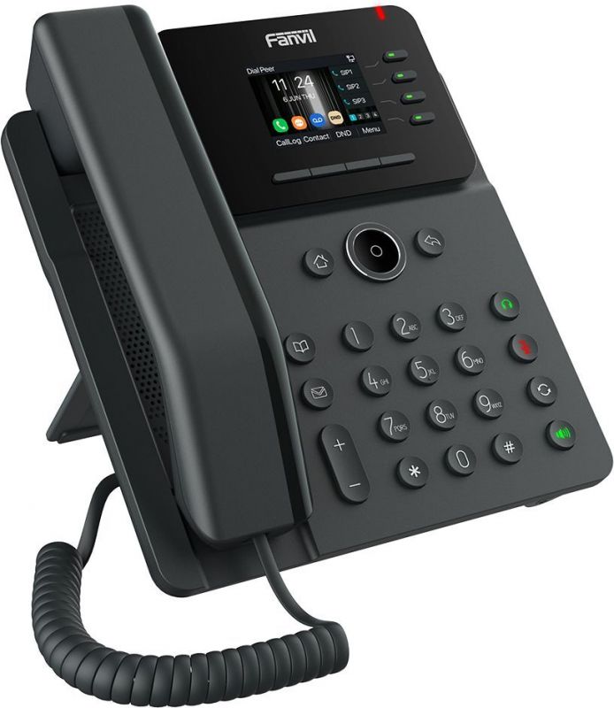 Телефон IP Fanvil V61G 2xGE LAN, 4 SIP line, SW Linux, PoE, 2.4" кольоровий дисплей