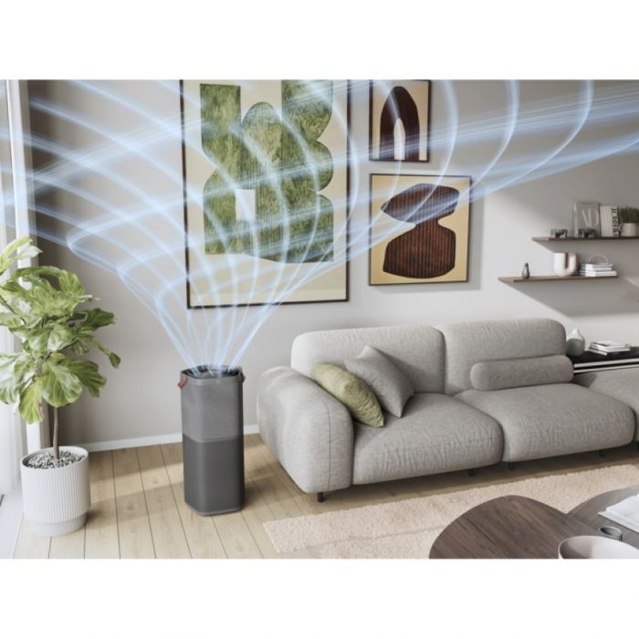 Очищувач повітря Electrolux, 145м2, 700м3/год, дисплей, 5-и шаровий HEPA фільтр, Wi-Fi, 9 режимів, сірий