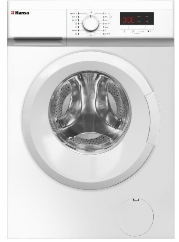 Пральна машина Hansa фронтальна, 8кг, 1400, A++, 57см, дисплей, білий