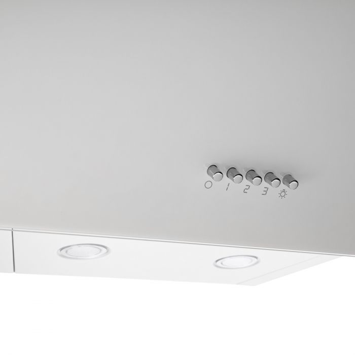 Витяжка ARDESTO похила, 60см, 900м3ч,  скло, 2х1Вт LED, кнопкове, білий