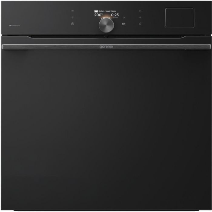 Духова шафа Gorenje електрична, 77л, A+, Wi-Fi, пароварка, дисплей, конвекція, готув. на різн рівнях, чорний