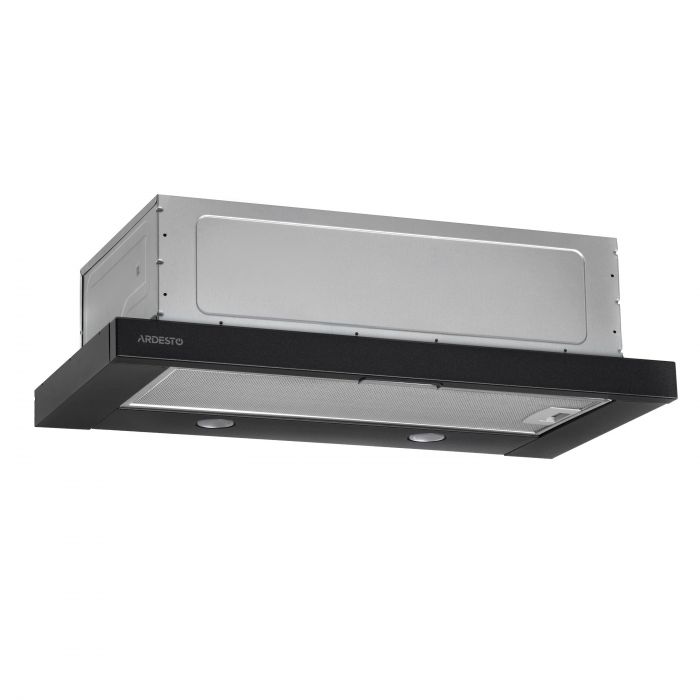 Витяжка ARDESTO телескопічна, 60см, 450м3ч, метал, 2х1Вт LED, кнопкове, чорний
