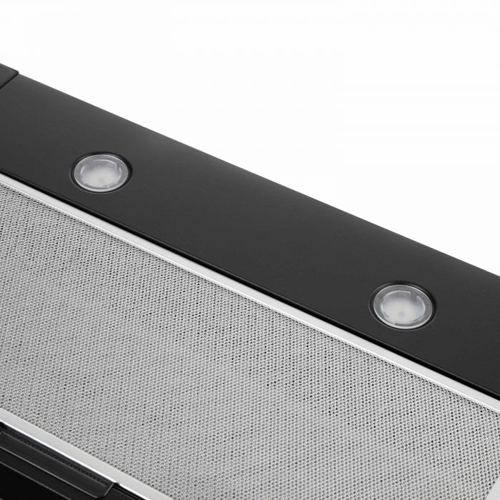 Витяжка ARDESTO телескопічна, 60см, 450м3ч, метал, 2х1Вт LED, кнопкове, чорний