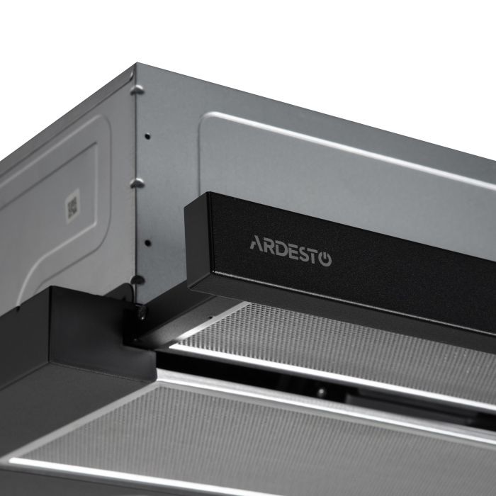 Витяжка ARDESTO телескопічна, 60см, 450м3ч, метал, 2х1Вт LED, кнопкове, чорний