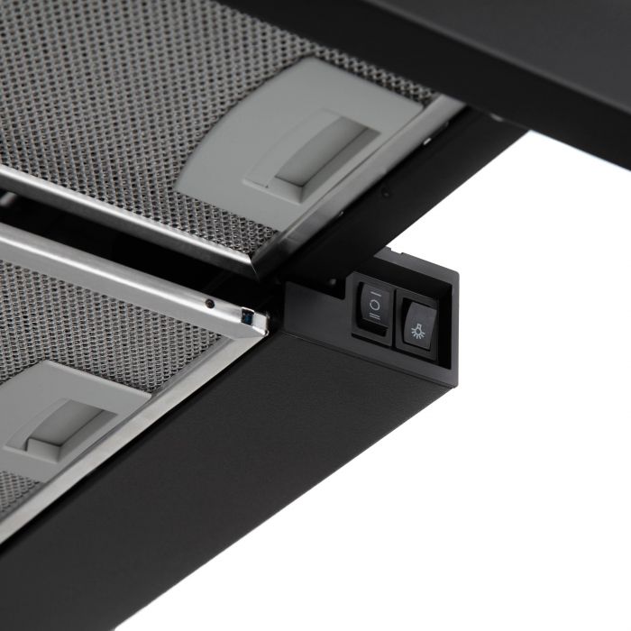 Витяжка ARDESTO телескопічна, 60см, 450м3ч, метал, 2х1Вт LED, кнопкове, чорний