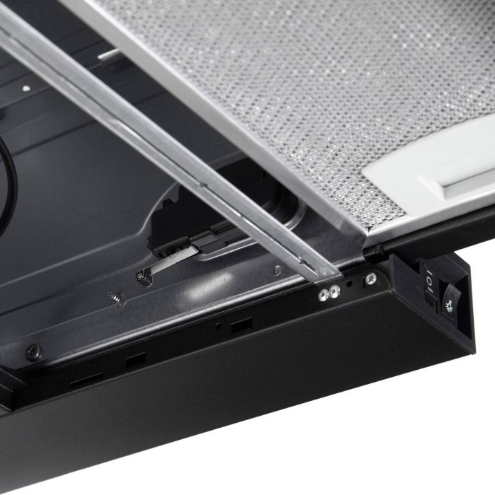 Витяжка ARDESTO телескопічна, 60см, 450м3ч, метал, 2х1Вт LED, кнопкове, чорний