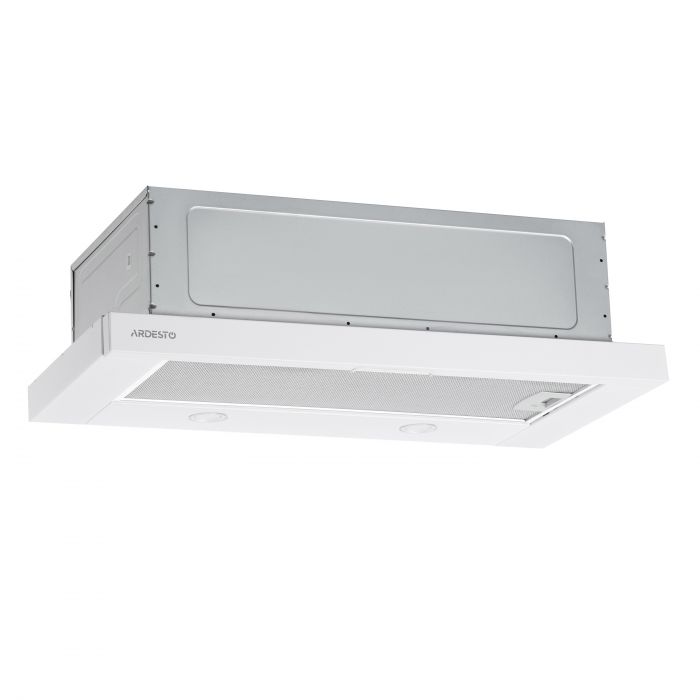 Витяжка ARDESTO телескопічна, метал, 60см, 450м3ч, метал, 2х1Вт LED, кнопкове, білий
