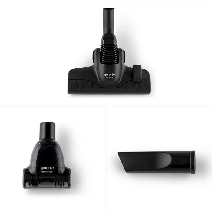 Пилосос Gorenje мішковий, 800Вт, 3л, вага-7.6кг, HEPA, індикатор, телескоп, сенсорне упр, сіро-зелений