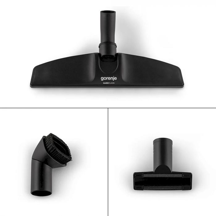 Пилосос Gorenje мішковий, 800Вт, 3л, вага-7.6кг, HEPA, індикатор, телескоп, сенсорне упр, сіро-зелений