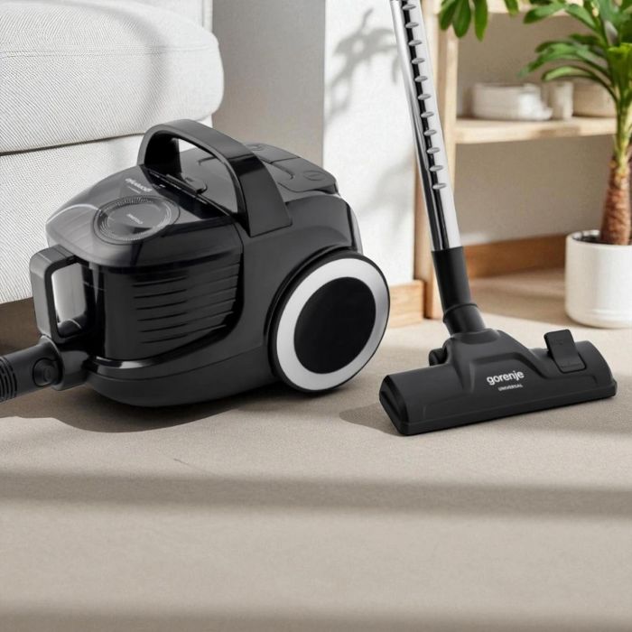 Пилосос Gorenje контейнерний, 800Вт, конт пил -2.2л, HEPA, телескоп трубка, чорний