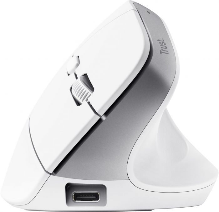 Миша Trust Bayo+ Multidevice Ergonomic, BT/WL/USB-A, біла