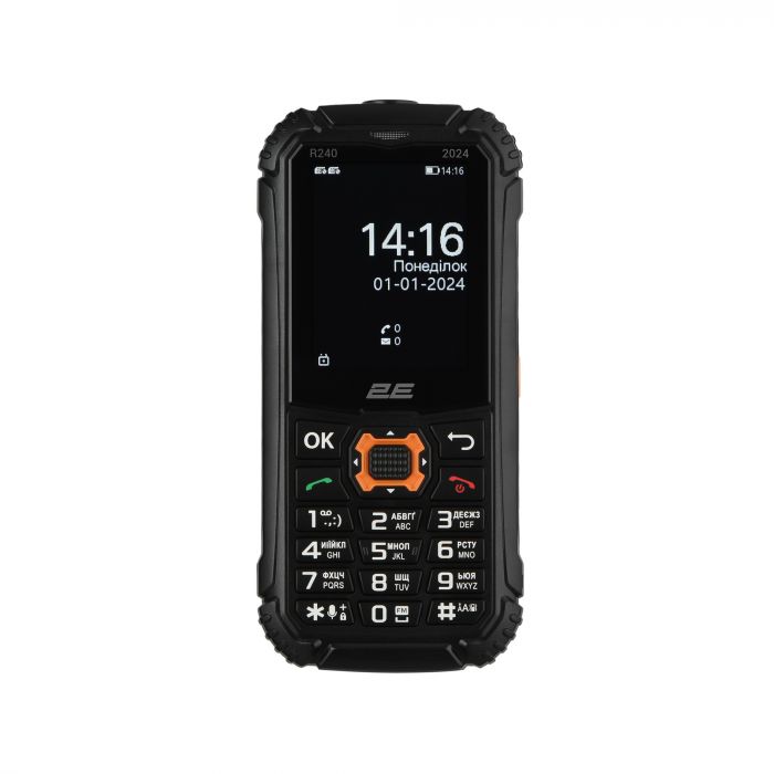 Мобільний телефон 2E R240 2025 2.4" 2SIM, 2500мА•год, чорний
