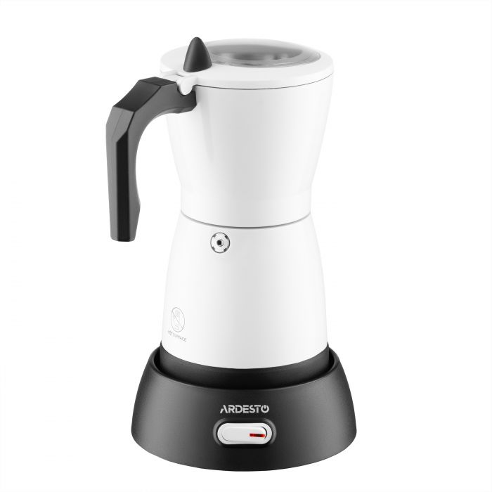 Кавоварка Ardesto електрична гейзерна  0.3л, мелена, білий