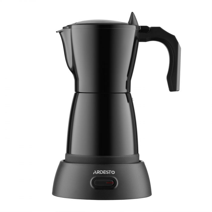 Кавоварка Ardesto електрична гейзерна 0.3л, мелена, чорний