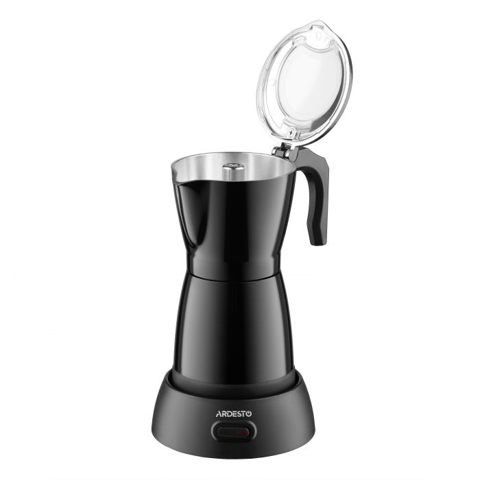 Кавоварка Ardesto електрична гейзерна 0.3л, мелена, чорний