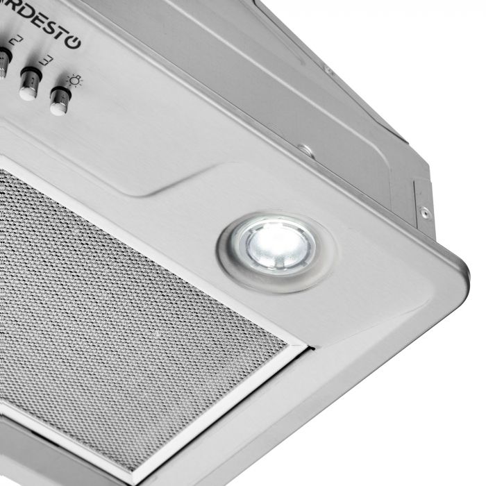 Витяжка ARDESTO вбудована, 52см, 450м3ч, метал, 2х1Вт LED, кнопкове, нерж