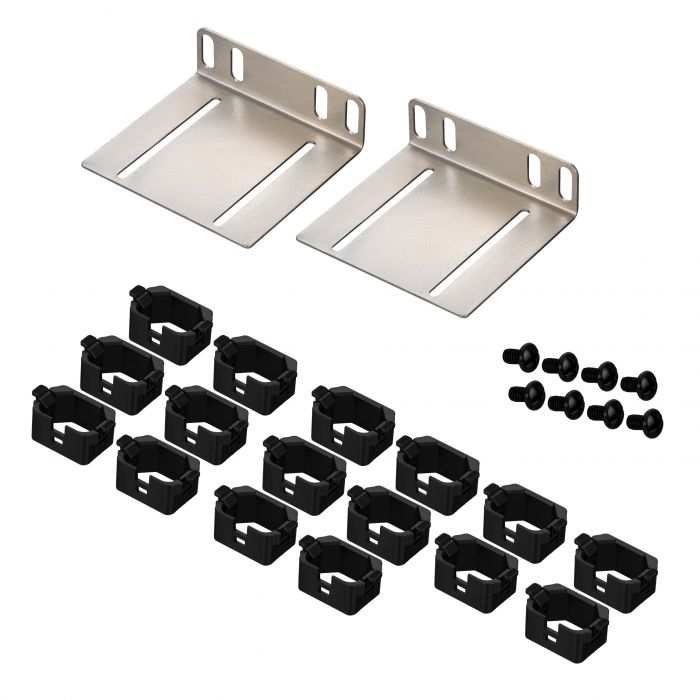 Пристрій розподілу електроживлення MIRSAN MXB, 2U, 16A, 1Ph, 16 гібридних розеток (C13-C19), чорний