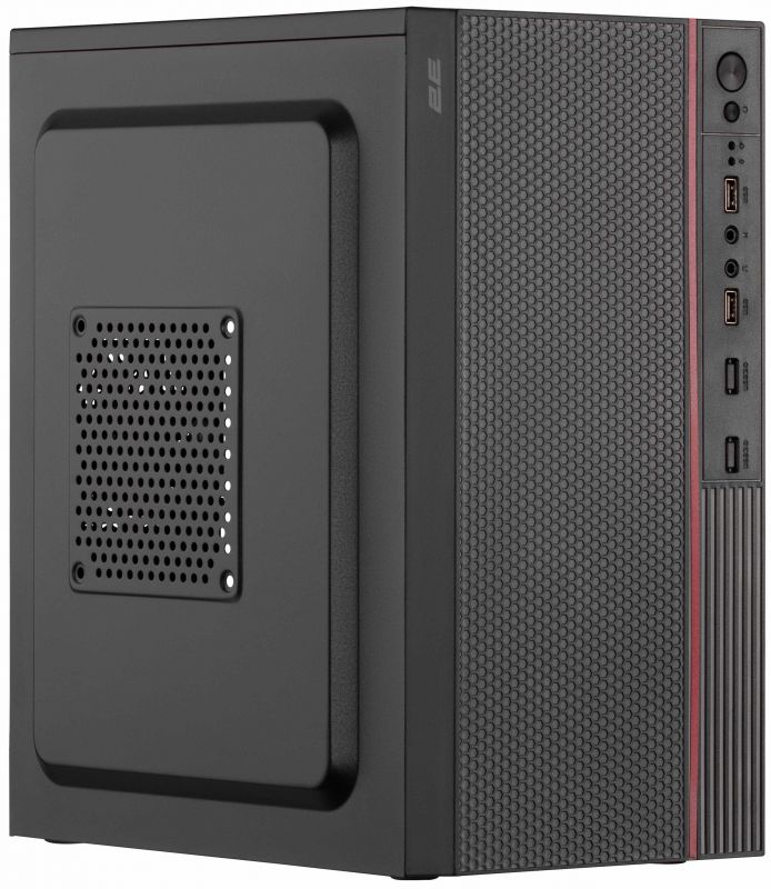 Корпус 2E TeamX TMX03 з БЖ 2E ATX500W, 2xUSB3.0, 1x80мм, VGA 220мм, mATX, чорний