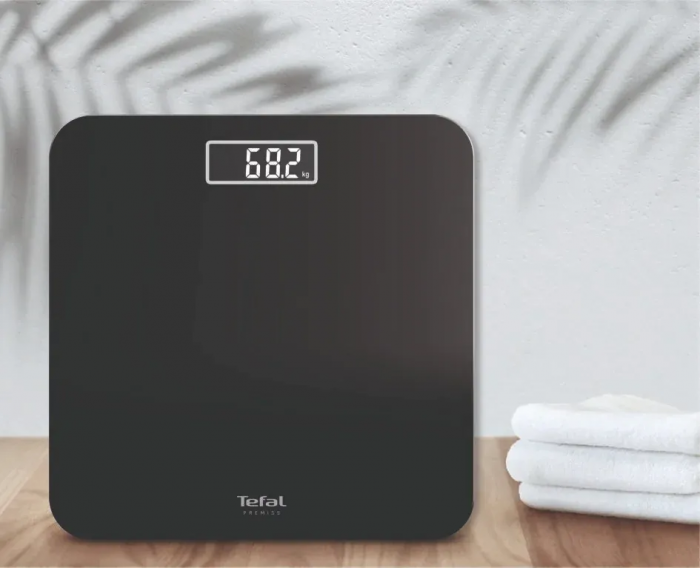 Ваги Tefal підлогові Premiss, 160кг, AAAx2 в комплекті, скло, чорний