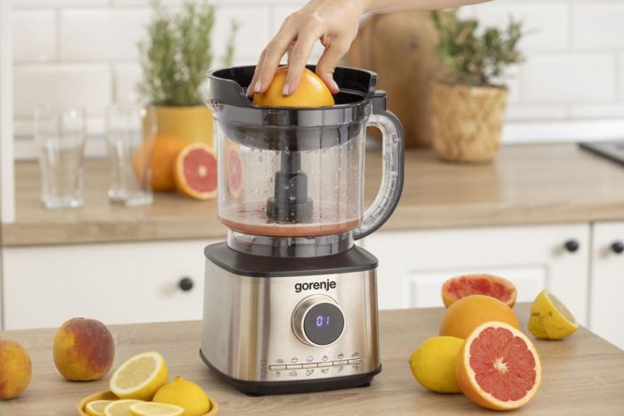 Кухонна машина Gorenje 1500Вт, чаша-пластик, корпус-метал/пластик, чорний