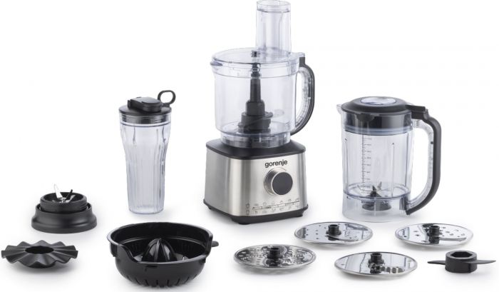 Кухонна машина Gorenje 1500Вт, чаша-пластик, корпус-метал/пластик, чорний