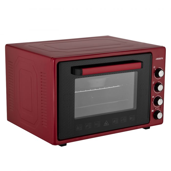 Піч електрична ARDESTO, 70л, 2000Вт, механіч., подвійне скло, рожен, малиновий