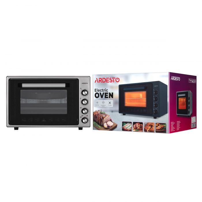 Піч електрична ARDESTO, 70л, 2000Вт, механіч., подвійне скло, сірий