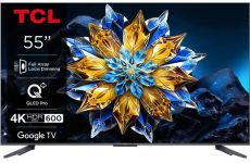 Телевізор 55" TCL QLED Pro 4K 60Hz Smart Google TV Black ONKYO sound