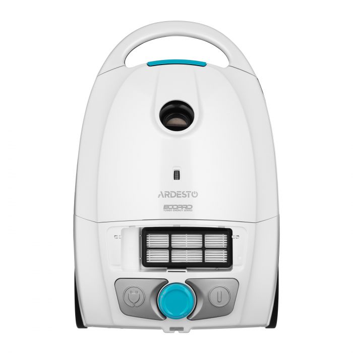 Пилосос ARDESTO мішковий, 800Вт, мішок- 3.5л, HEPA, білий