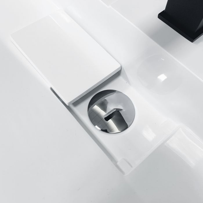 Раковина, умивальник Adamant VISION, штучний камінь, прямокут., з отвором для змішувача, без переливу, 1000х455х110мм, накладний, білий