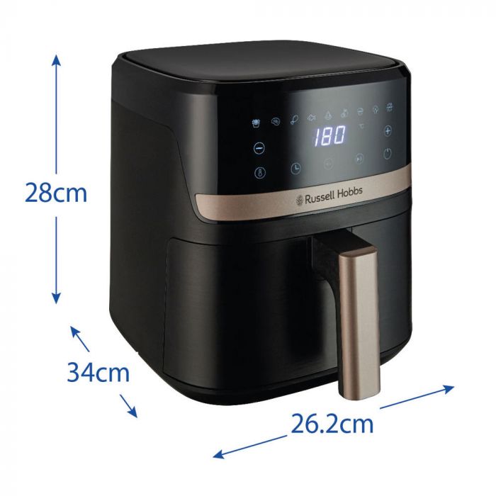 Мультипіч Russell Hobbs SatisFry 1300Вт, чаша-4.3л, сенсорне управл., 9 авто. программ, пластик, чорний