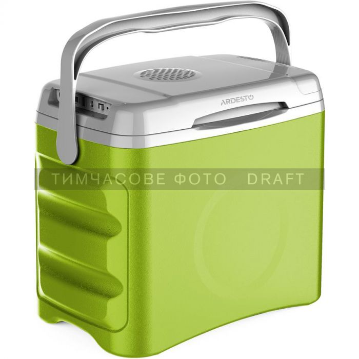 Холодильник дорожній ARDESTO, 2в1, 25л, 220/12В, підігрів 55°C, охолодження 18-20°C, USB-порт, 4.8кг, салатовий