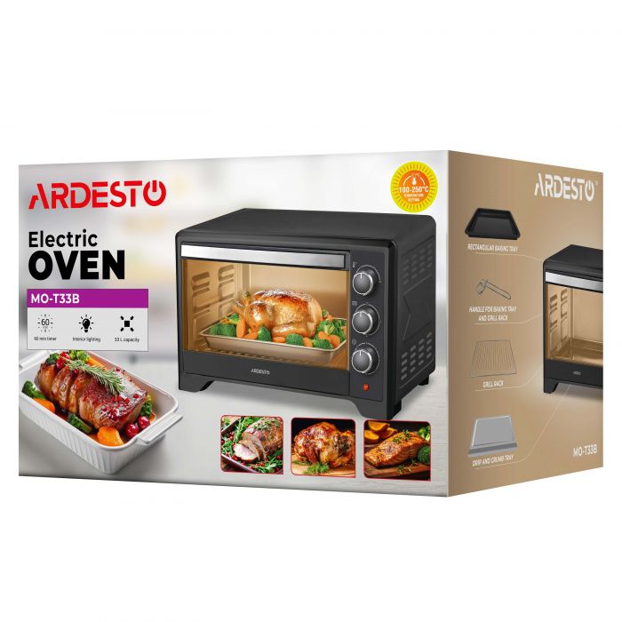 Піч електрична ARDESTO, 33л, 1615Вт, механіч., чорний