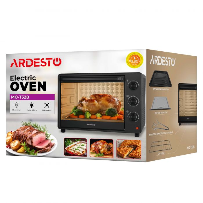 Піч електрична ARDESTO, 32л, 1525Вт, механіч., чорний