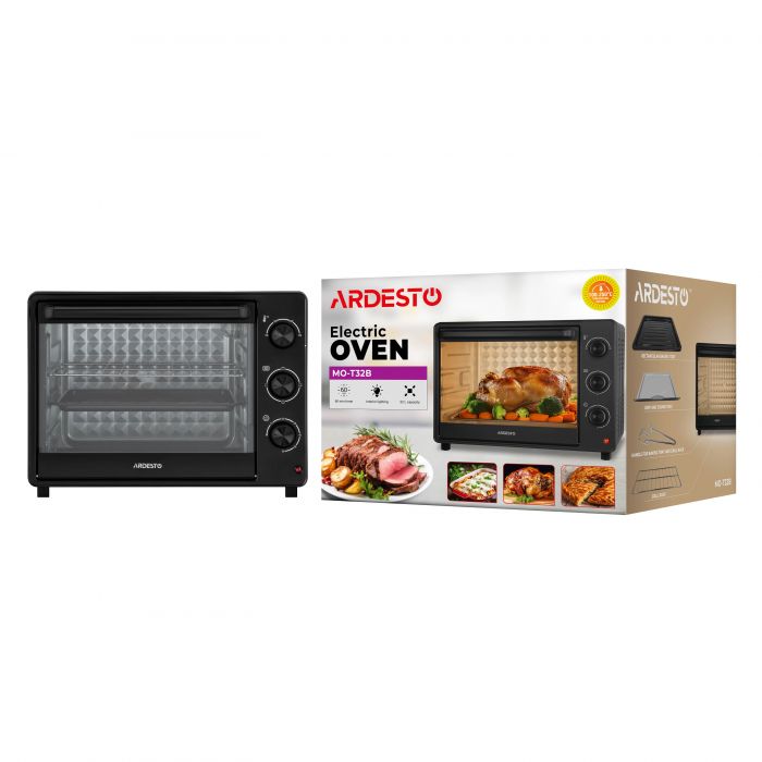 Піч електрична ARDESTO, 32л, 1525Вт, механіч., чорний