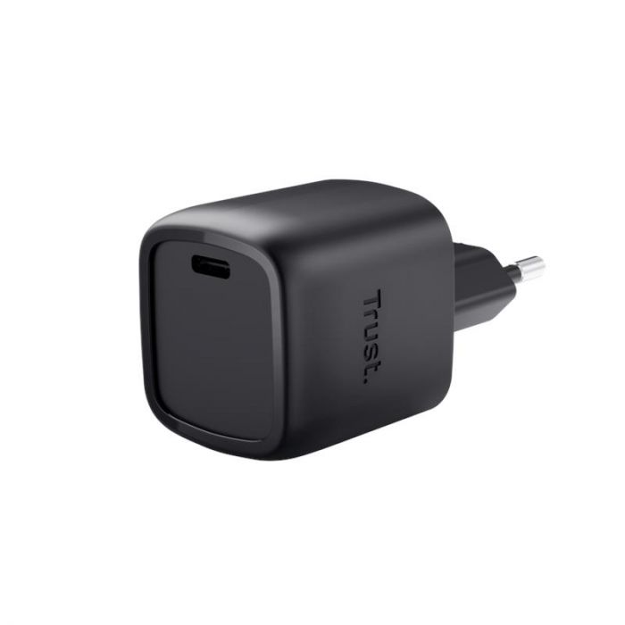 Зарядний пристрій мережевий Trust Maxo 30Вт, GaN, USB-C, PD/PPS, чорний