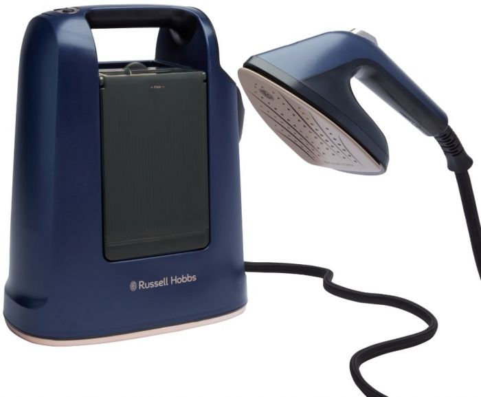 Відпарювач Russell Hobbs Genie Maestro, 1700Вт, 750мл, паровий удар -20гр, верт. відпарювання, керам. підошва, синій