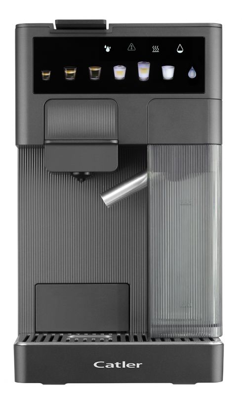 Кавоварка Catler капсульна Renzo 1.6л, капсули, мелена кава, сенсорне керування, автоматичний капучинатор, сірий