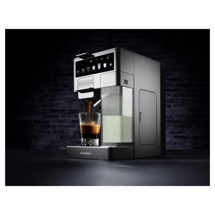 Кавоварка Catler капсульна Renzo 1.6л, капсули, мелена кава, сенсорне керування, автоматичний капучинатор, сірий