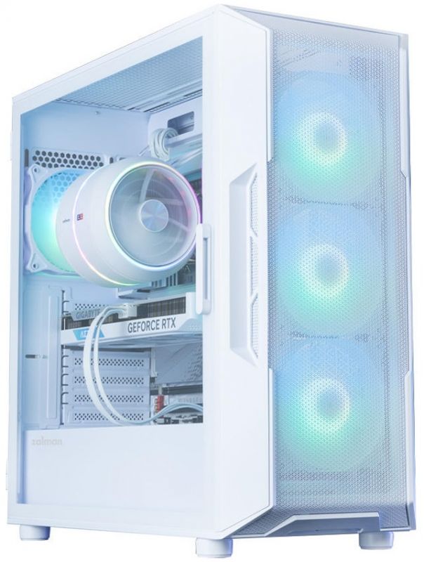 Корпус Zalman I3 Neo ARGB V2 без БЖ, 2xUSB3.0, 1x Type C, 4x120мм, ARGB, VGA 355мм, LCS ready, TG Side Panel, ATX, білий