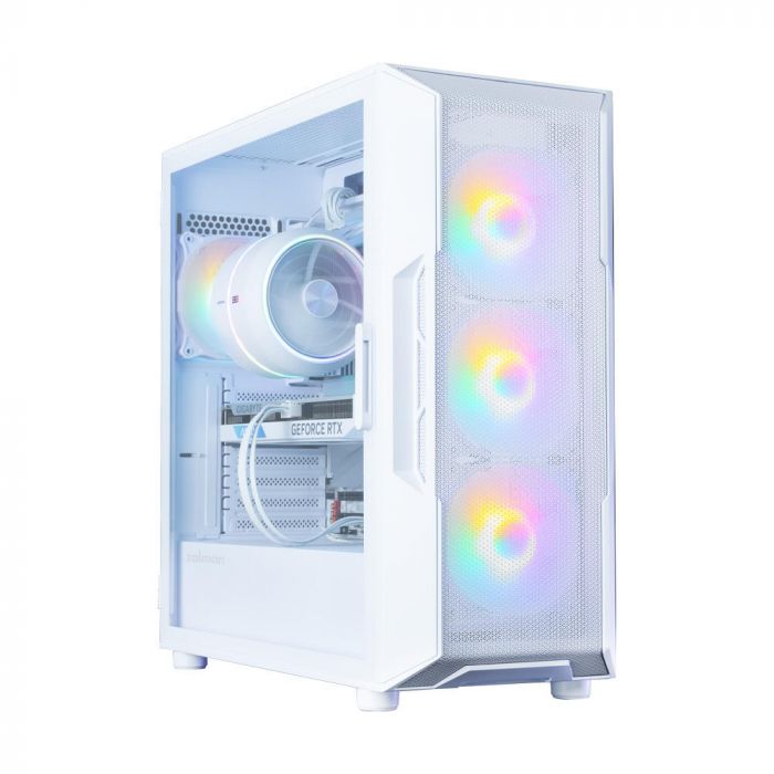 Корпус Zalman I3 Neo V2 без БЖ 2xUSB3.0, 1x Type C, 4x120мм RGB, VGA 400мм, LCS ready, TG Side Panel, ATX, білий