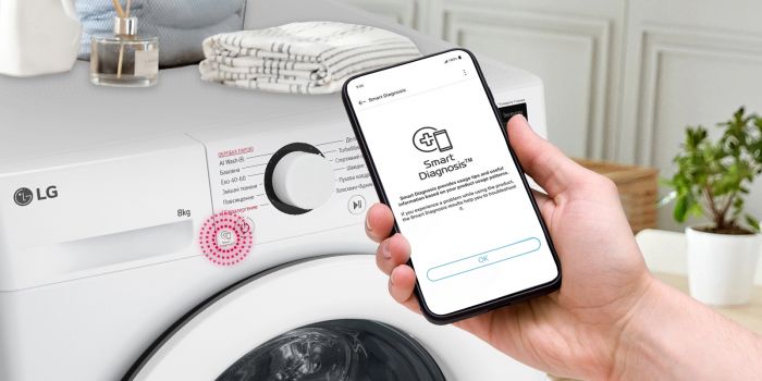 Пральна машина LG фронтальна, 8кг, 1200, A, 48см, дисплей, пара, інвертор, білий
